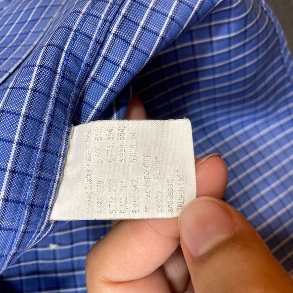 L.L. Bean Mens Blue Wrinkle-Resistant Button-Down Shirt Size L Reg 100% Cotton - Picture 12 of 12